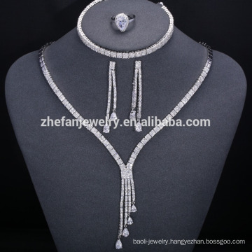 Dubai bold jewelry set wedding jewelry supplier with AAA cz stone